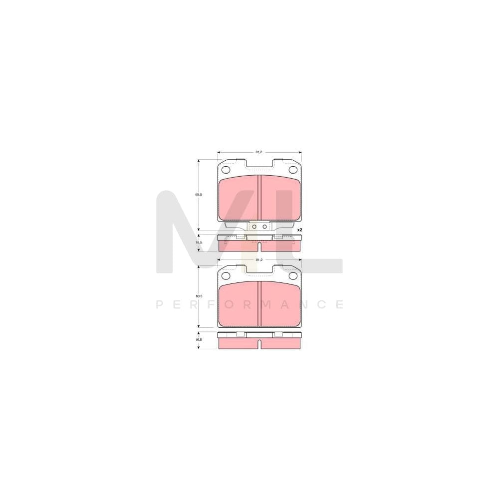 TRW Gdb3104 Brake Pad Set Incl. Wear Warning Contact | ML Performance Car Parts