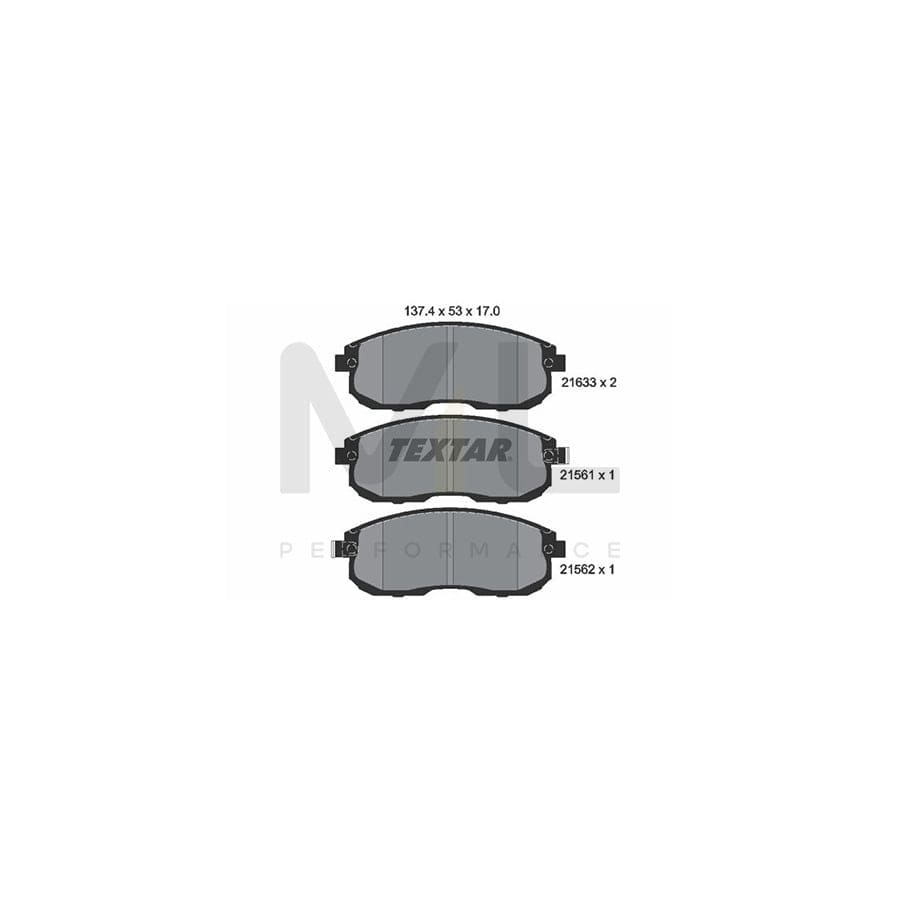 TEXTAR 2156101 Brake pad set with acoustic wear warning | ML Performance Car Parts