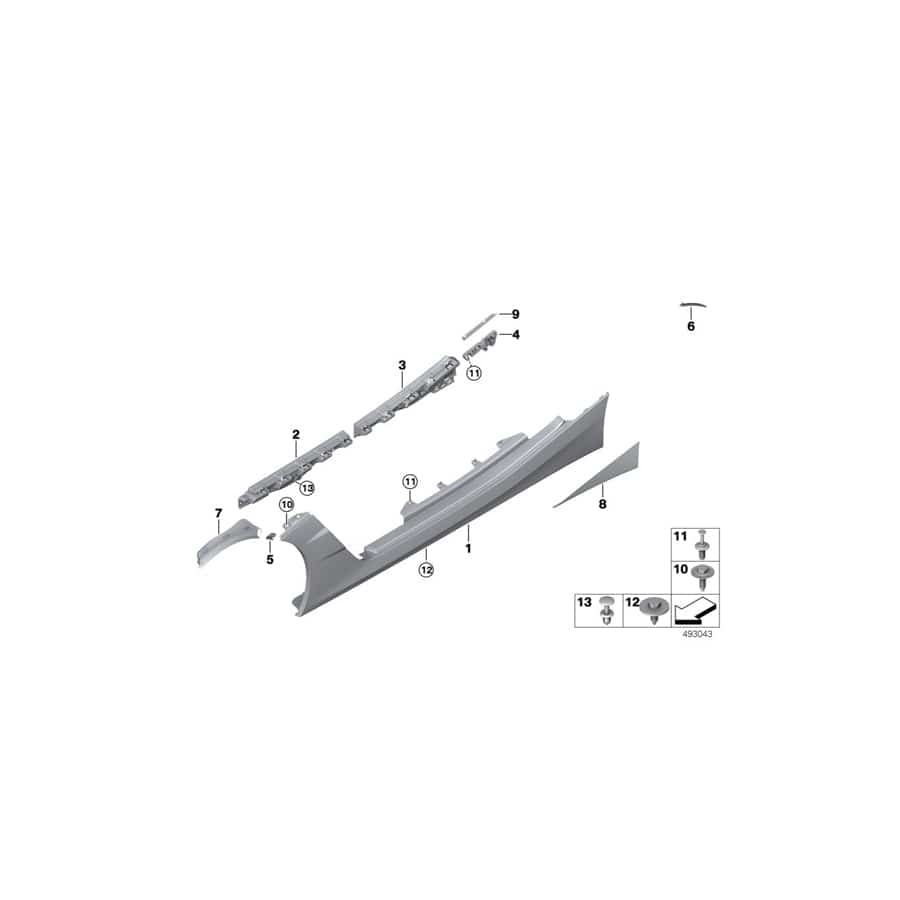 Genuine BMW 51778746261 G29 Sill Trim Panel, Primed Left M (Inc. Z4) | ML Performance UK Car Parts