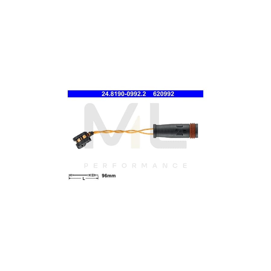 ATE 24.8190-0992.2 Brake pad wear sensor suitable for MERCEDES-BENZ SPRINTER | ML Performance Car Parts