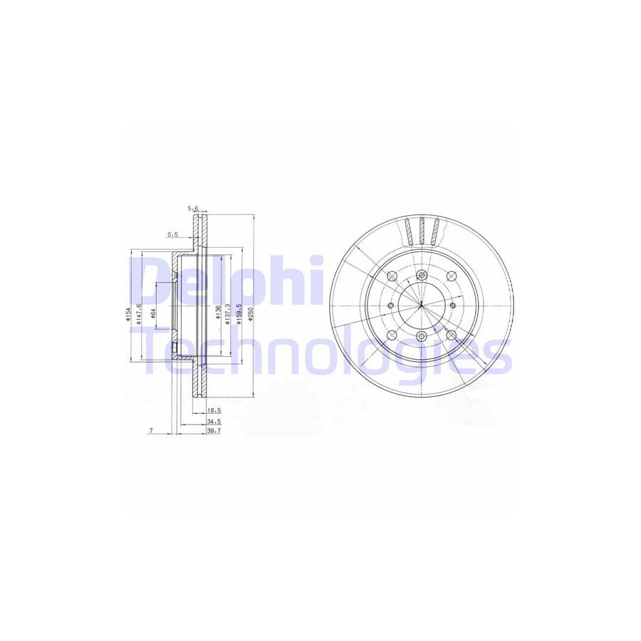 Delphi Bg2583 Brake Disc For Suzuki Swift