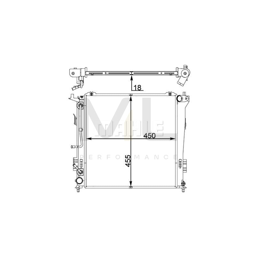 MAHLE ORIGINAL CR 1404 000P Engine radiator Brazed cooling fins, Automatic Transmission | ML Performance Car Parts
