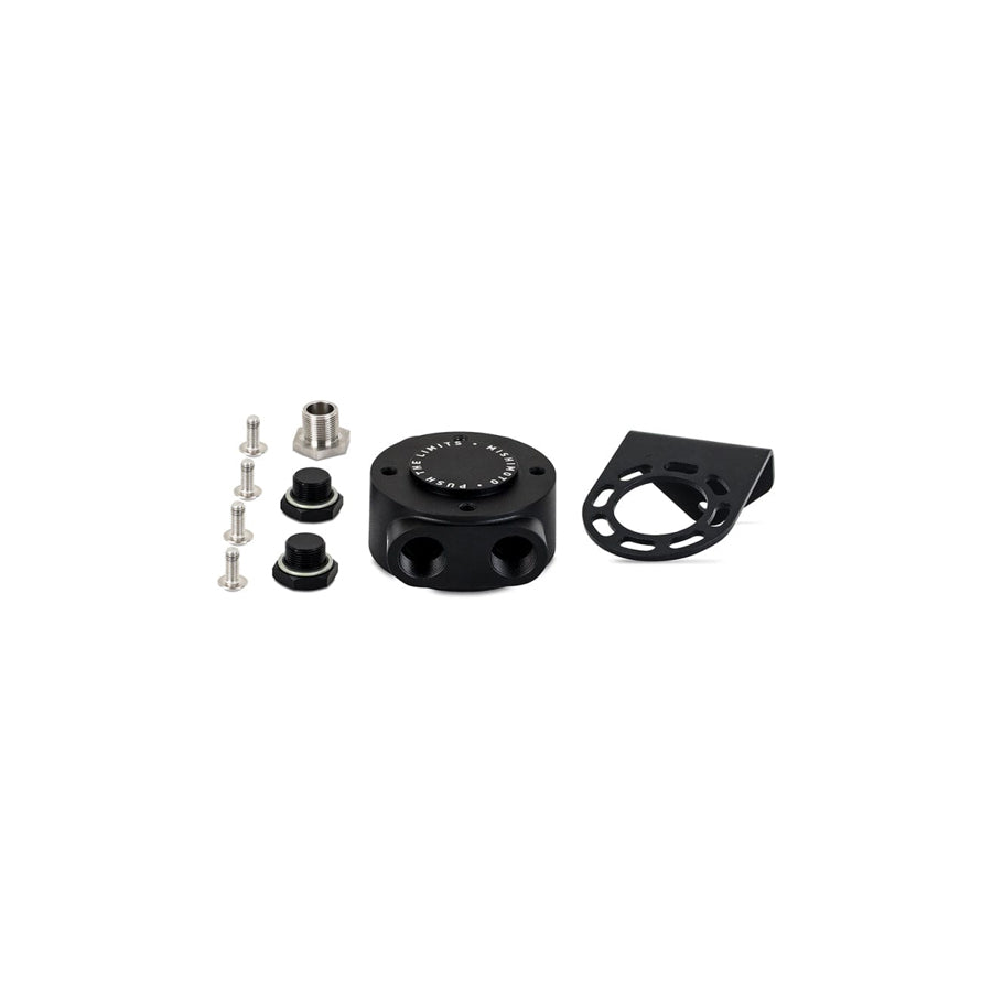 Mishimoto MMOC-RFH-34BK 3/4 - 16 Thread Remote Oil Filter Mount - Black