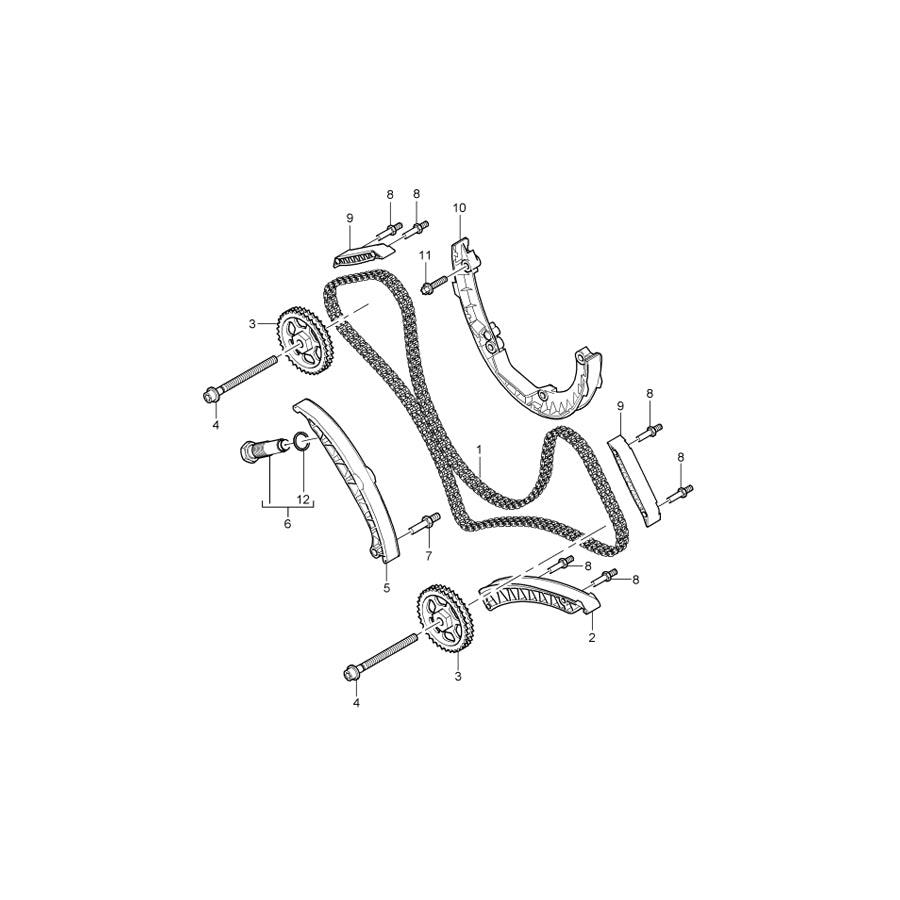 Genuine Porsche Engine Timing Guide Rail Blade Porsche 955 Cayenne | ML Performance UK Car Parts