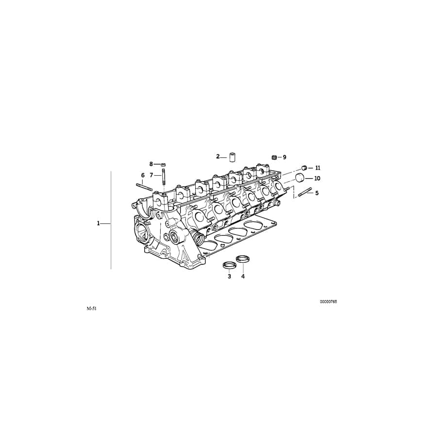 Genuine BMW 11122246130 E36 E38 E39 Stud Bolt M8X60 (Inc. 525tds, 325tds & 525td) | ML Performance UK Car Parts