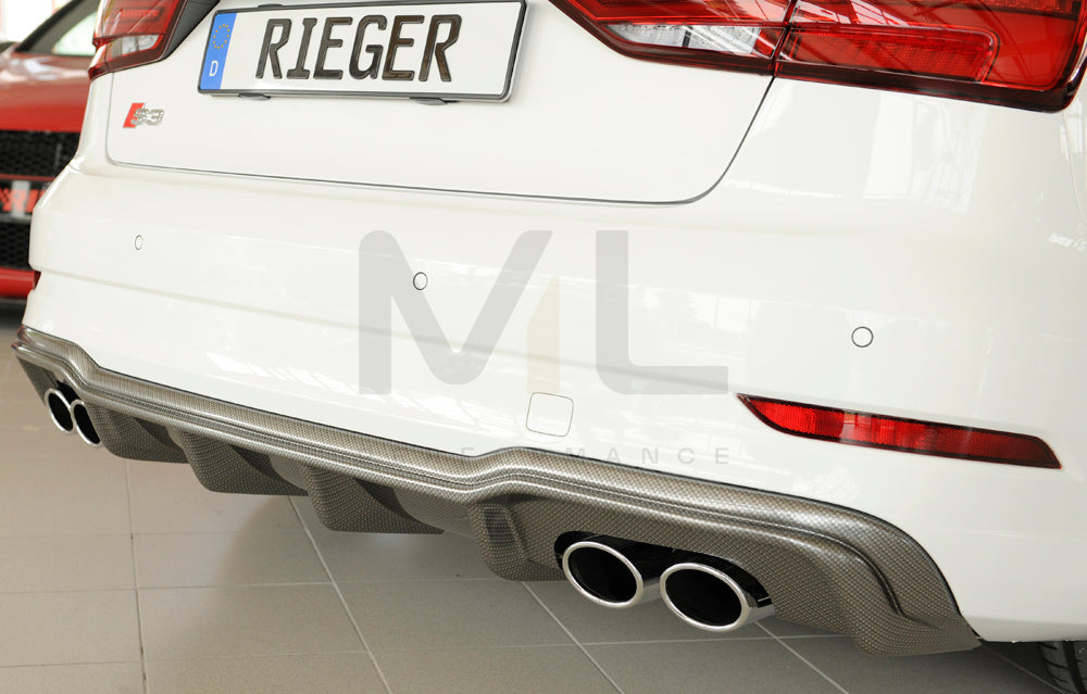 Rieger 00099615 Audi 8V S3 Rear Diffuser 2 | ML Performance UK Car Parts