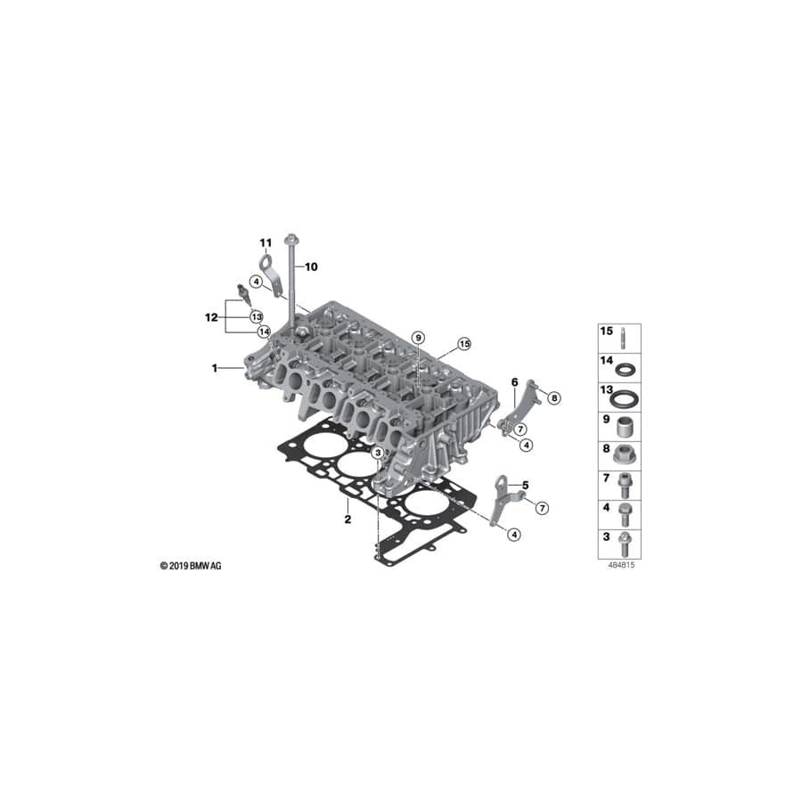 Genuine BMW 11128580263 F44 F45 F48 Cylinder Head (Inc. Cooper SD, X2 20d & 218dX) | ML Performance UK Car Parts