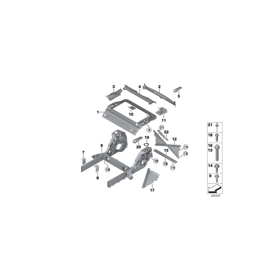 Genuine BMW 39206868248 Reinforcement Plate, Outer, Rear Right (Inc. i3s 94Ah Rex, i3s 120Ah Rex & i3s 94Ah) | ML Performance UK Car Parts