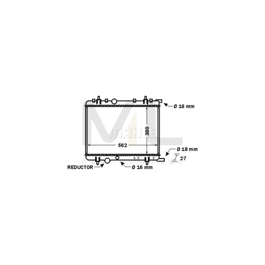 MAHLE ORIGINAL CR 1434 000S Engine radiator Brazed cooling fins, Automatic Transmission | ML Performance Car Parts