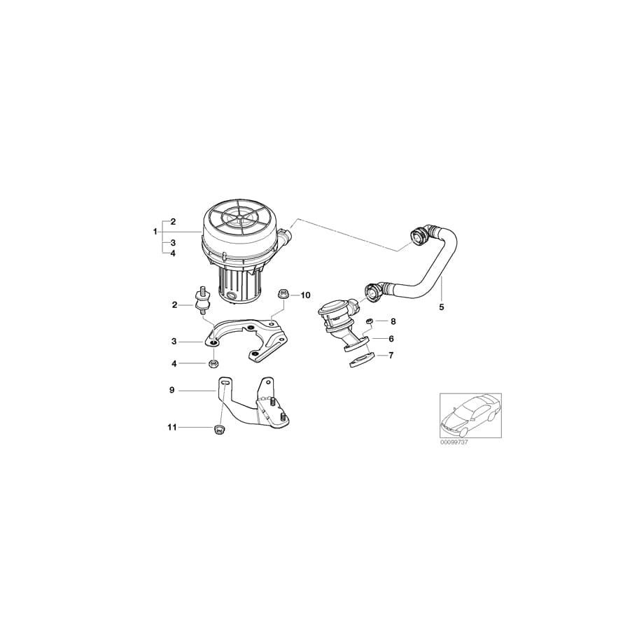 Genuine BMW 11727521514 E46 Bracket (Inc. 318Ci, 316i & 318i) | ML Performance UK Car Parts