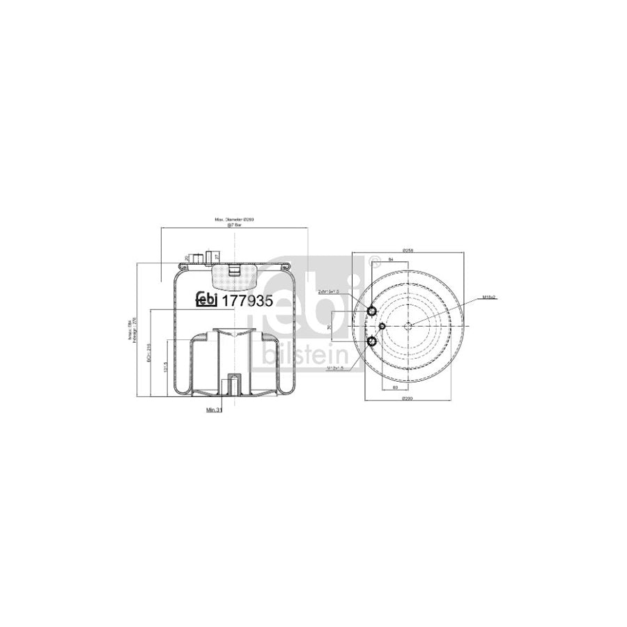 Febi Bilstein 177935 Boot, Air Suspension