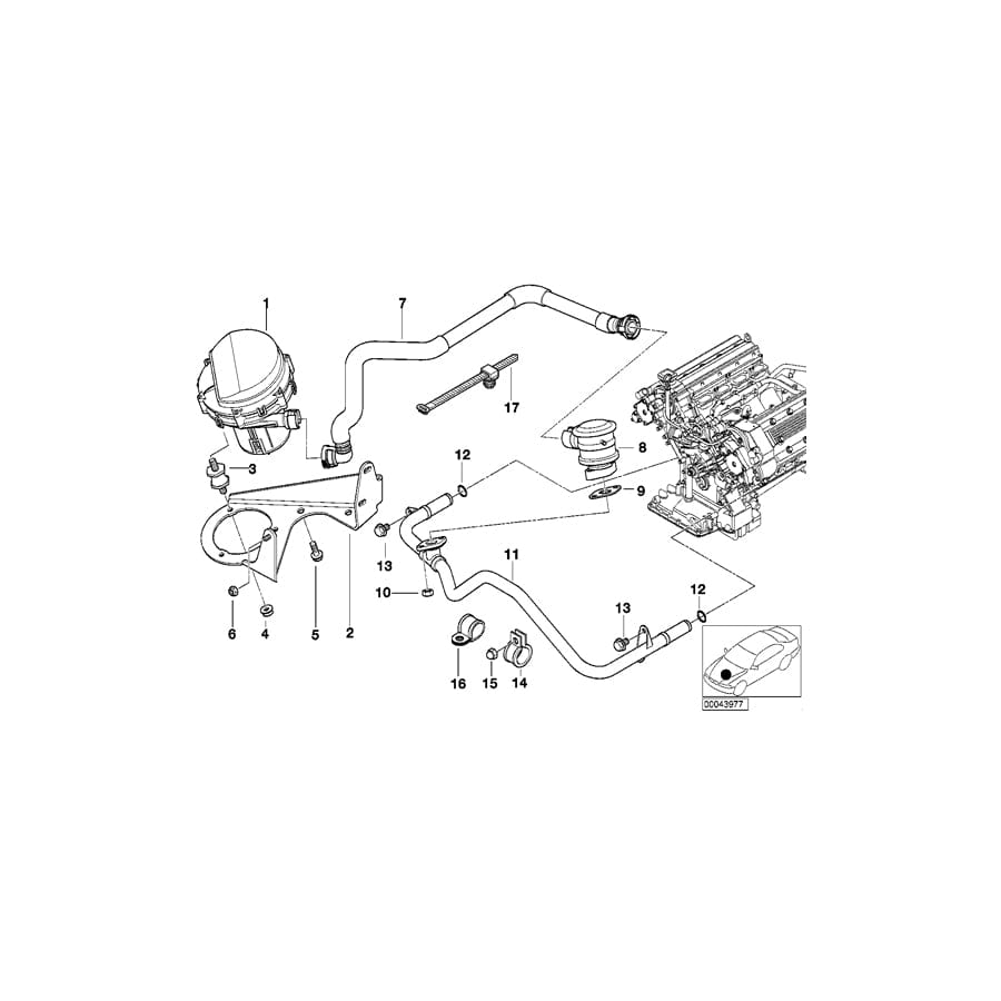 Genuine BMW 11728022549 E52 Pressure Hose Assy (Inc. AlpinaV8) | ML Performance UK Car Parts