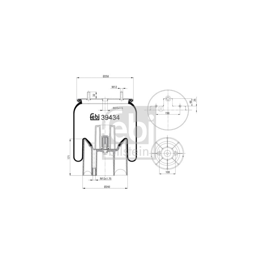 Febi Bilstein 39434 Boot, Air Suspension