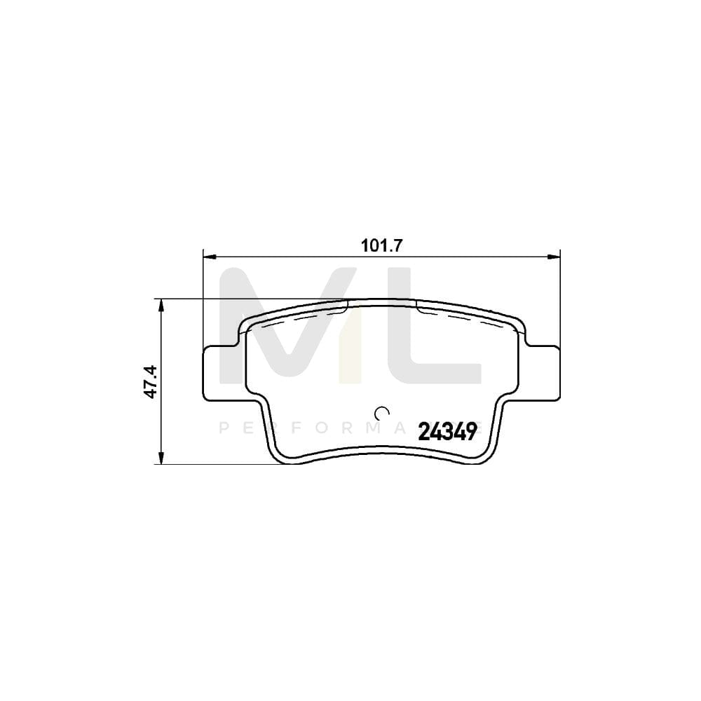 Hella 8DB 355 015-861 Brake Pad Set For Opel Corsa D Hatchback (S07) Not Prepared For Wear Indicator, With Brake Caliper Screws, With Accessories | ML Performance Car Parts