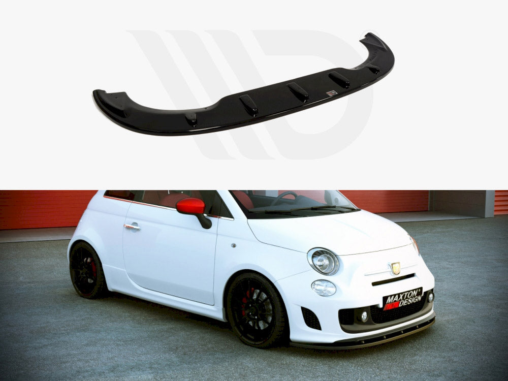 Maxton Design FI-500-ABARTH-FD1T Front Splitter V.1 Fiat 500 MK1 Abarth (2008-2012) | ML Performance UK Car Parts