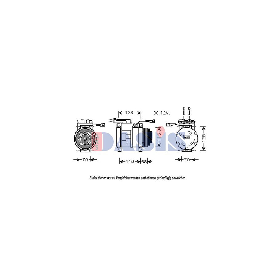 AKS Dasis 851396N Compressor, Air Conditioning For IVeco Daily | ML Performance UK