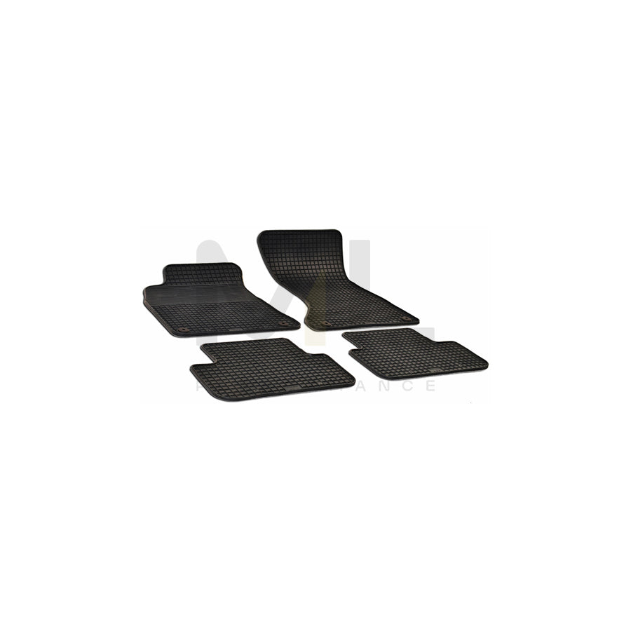 WALSER Tailored 50309 Floor mat set Elastomer, Front and Rear, Quantity: 4, Black | ML Performance Car Parts