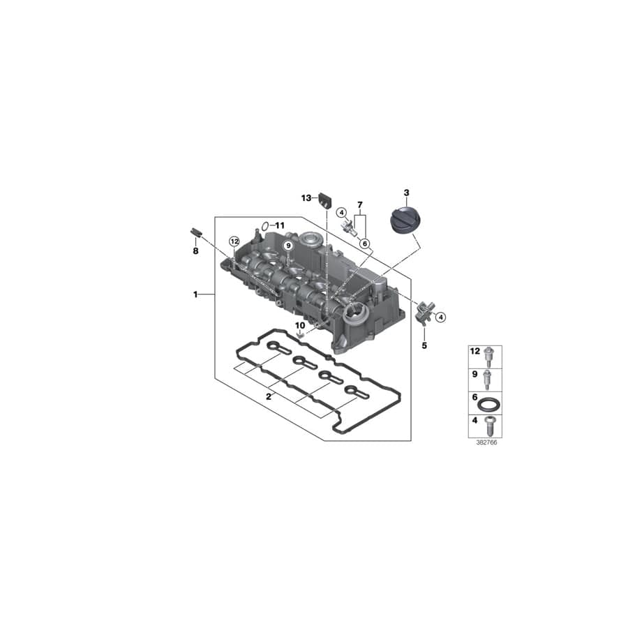 Genuine BMW 11128579961 Cylinder Head Cover (Inc. X2 18d, X2 20dX & Cooper D) | ML Performance UK Car Parts