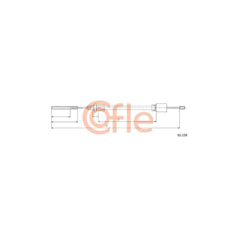 Cofle 61.156 Hand Brake Cable