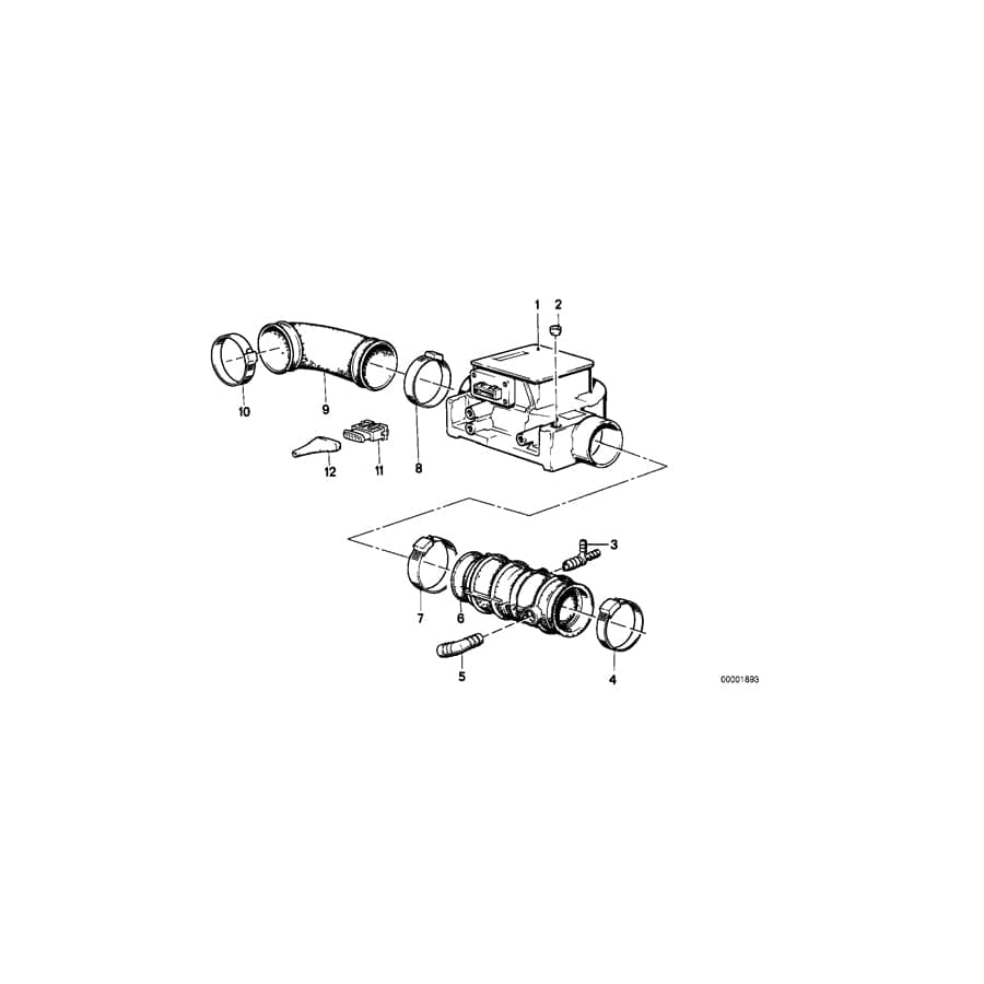 Genuine BMW 13621272101 E23 E24 E28 Volume Air Flow Sensor (Inc. 628CSi, 728iS & 525i) | ML Performance UK Car Parts