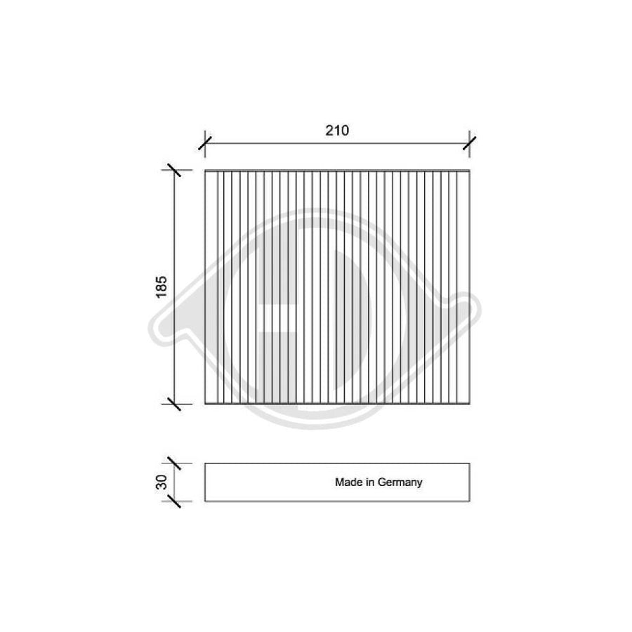 DIEDERICHS DCI0146 Pollen Filter | ML Performance UK Car Parts