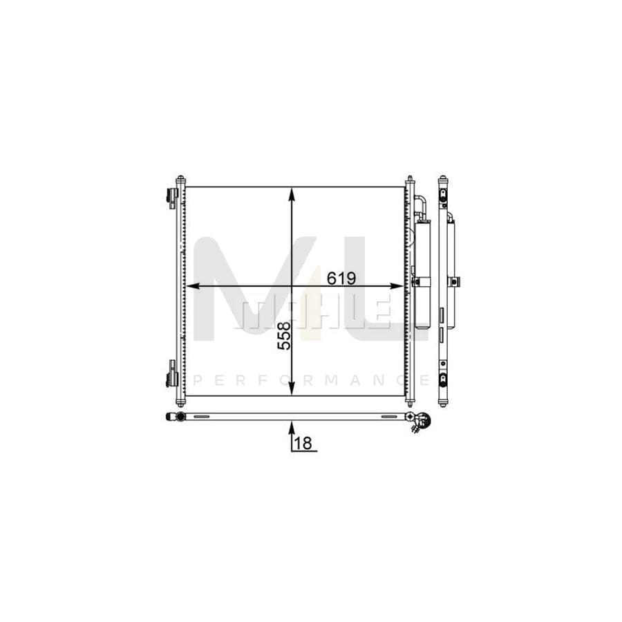 MAHLE ORIGINAL AC 37 000S Air conditioning condenser with dryer | ML Performance Car Parts