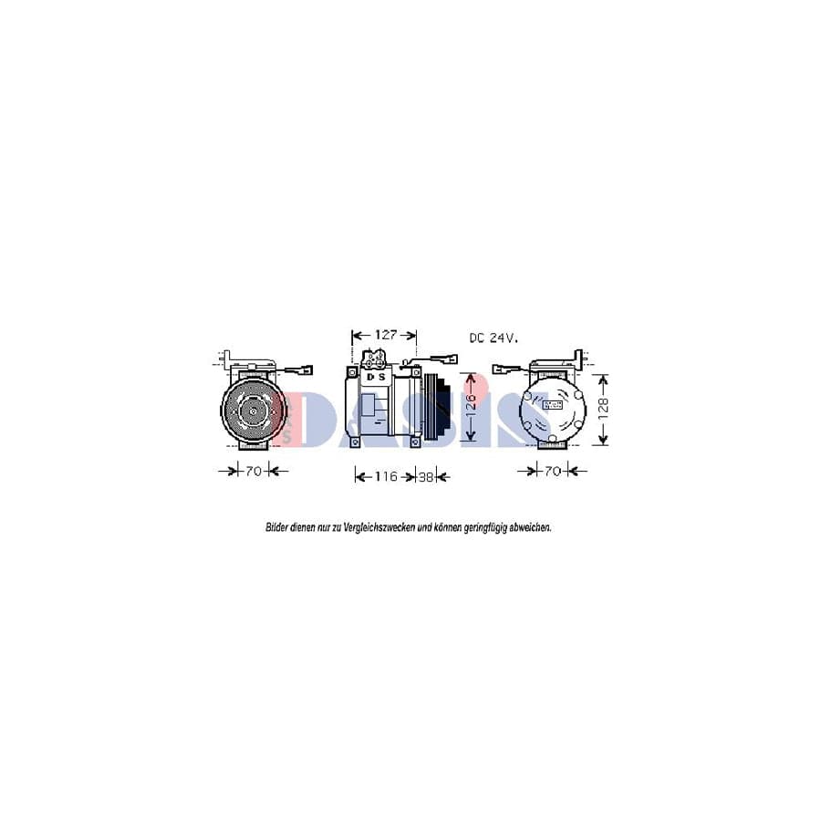 AKS Dasis 851395N Compressor, Air Conditioning | ML Performance UK