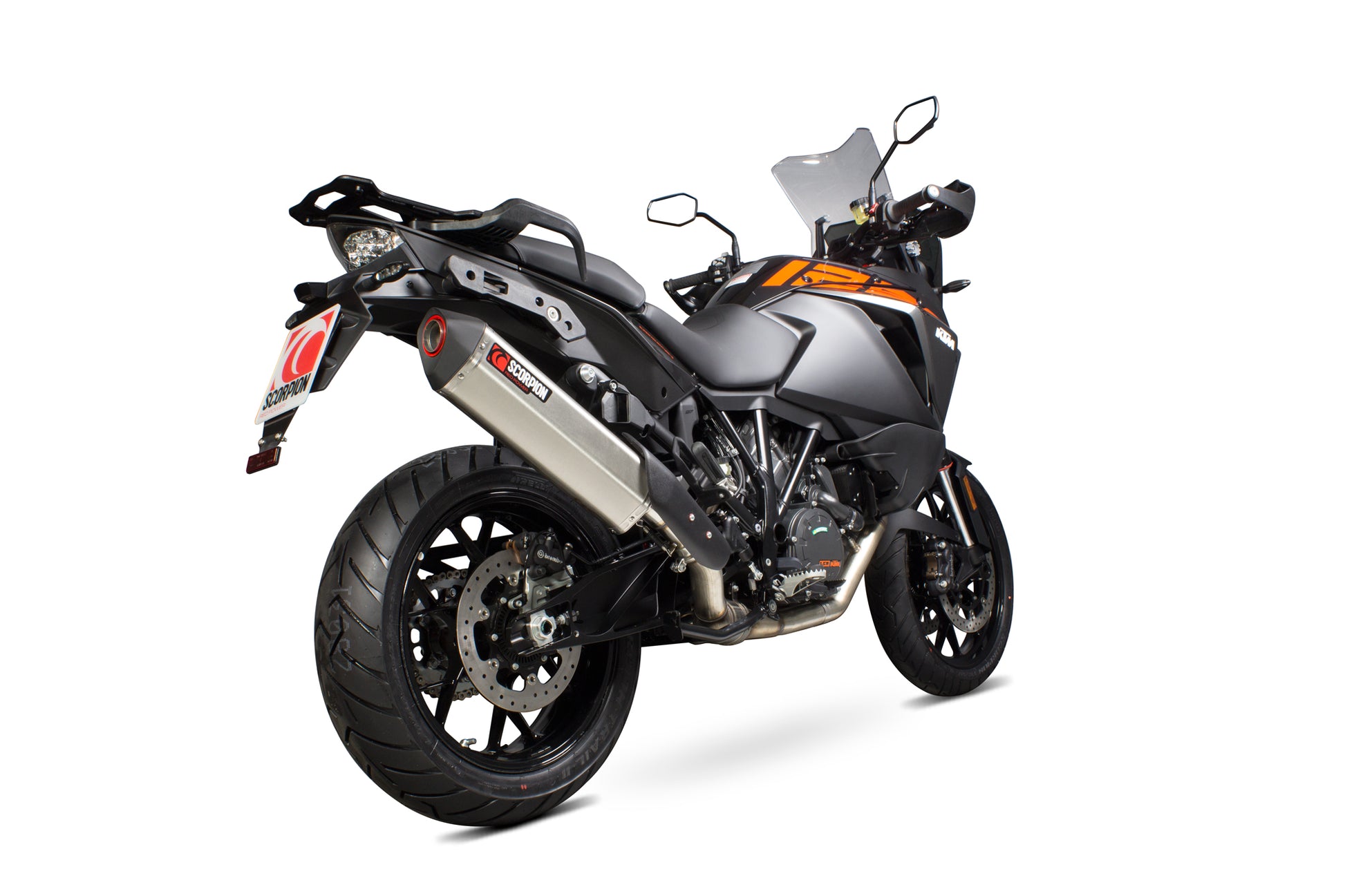 Scorpion RKT86SEO KTM 1290 Super Adventure Serket Parallel Slip-On - Brushed Stainless Steel Sleeve | ML Performance UK UK