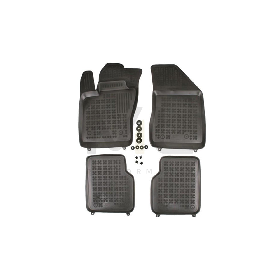 REZAW PLAST 203108 Floor mat set for JEEP Compass (MP, M6) Elastomer, Front and Rear, Black | ML Performance Car Parts