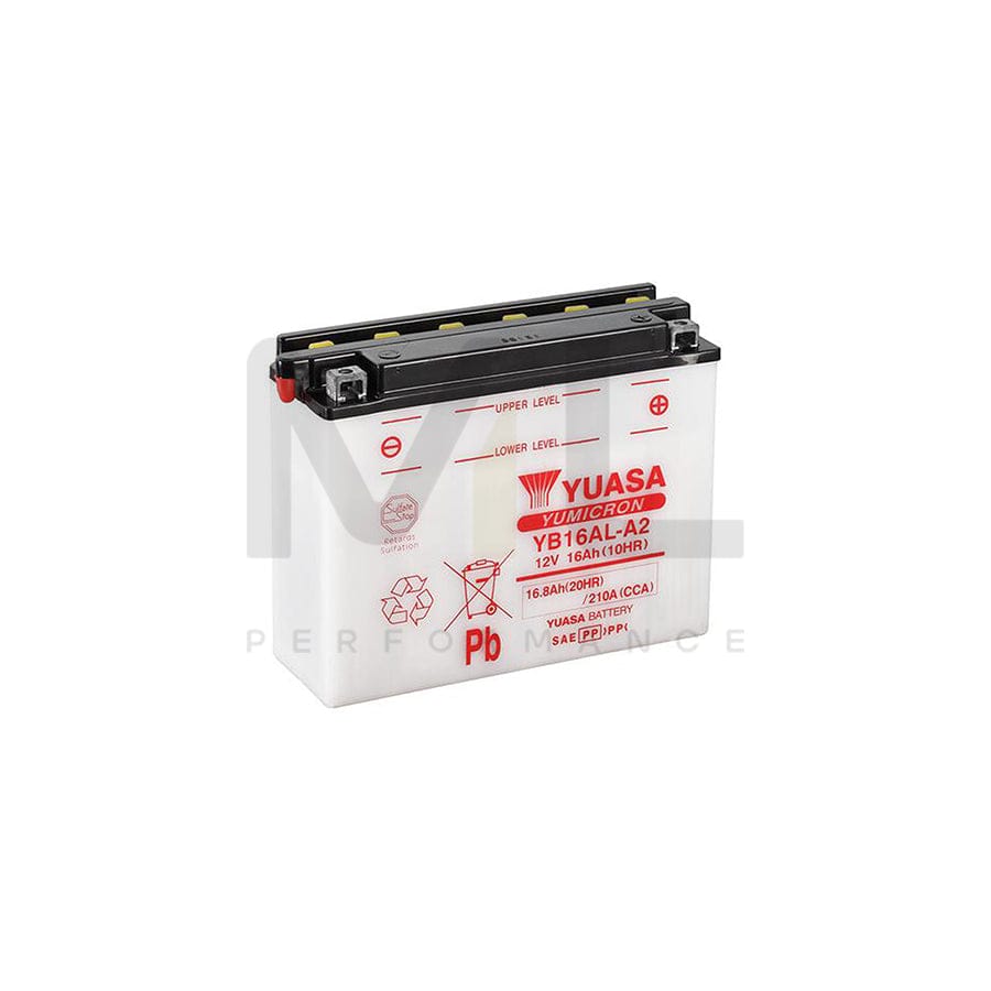 Yuasa YB16AL-A2 12v Motorbike & Motorcycle Battery | ML Performance UK Car Parts