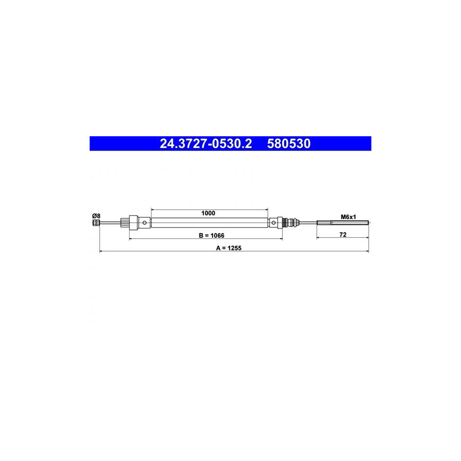 ATE 24.3727-0530.2 Hand Brake Cable