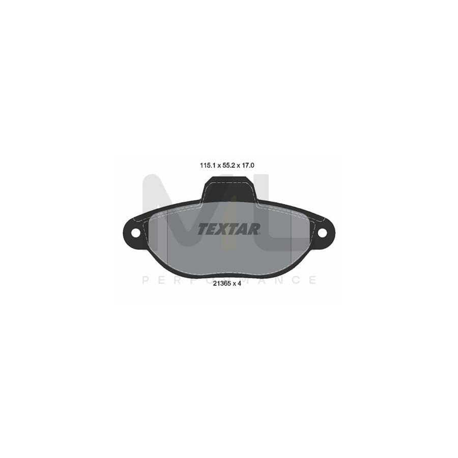 TEXTAR 2136502 Brake pad set for FIAT CINQUECENTO not prepared for wear indicator | ML Performance Car Parts