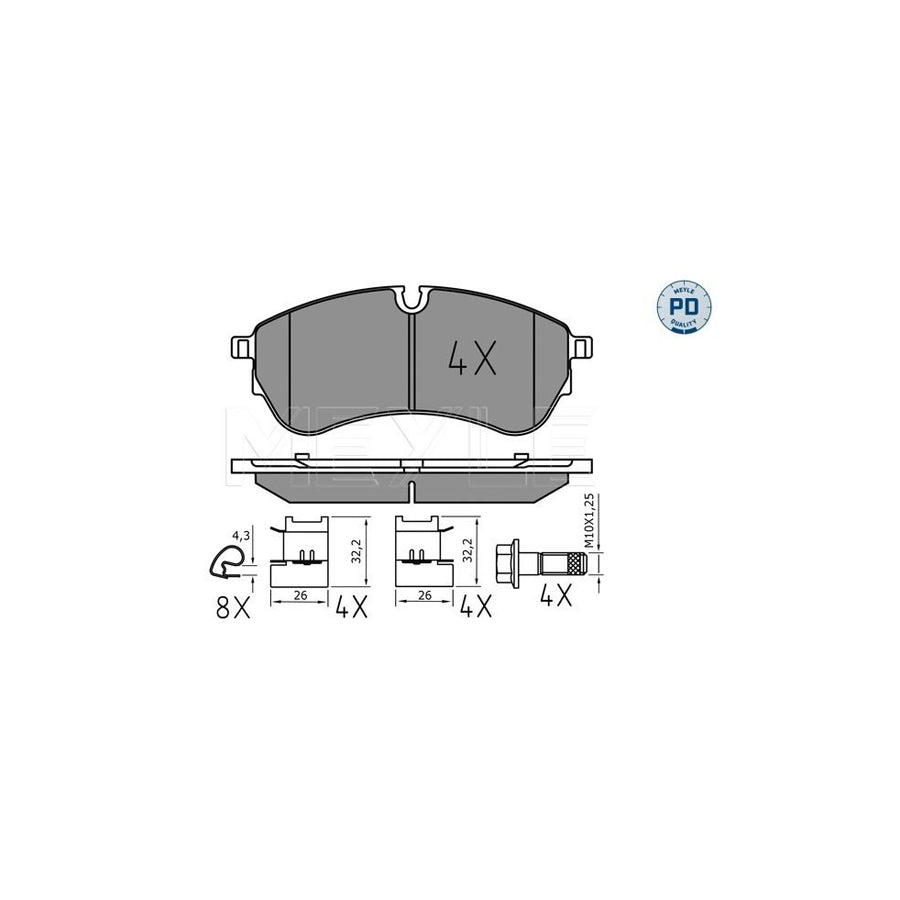 Meyle 025 221 4721/Pd Brake Pad Set