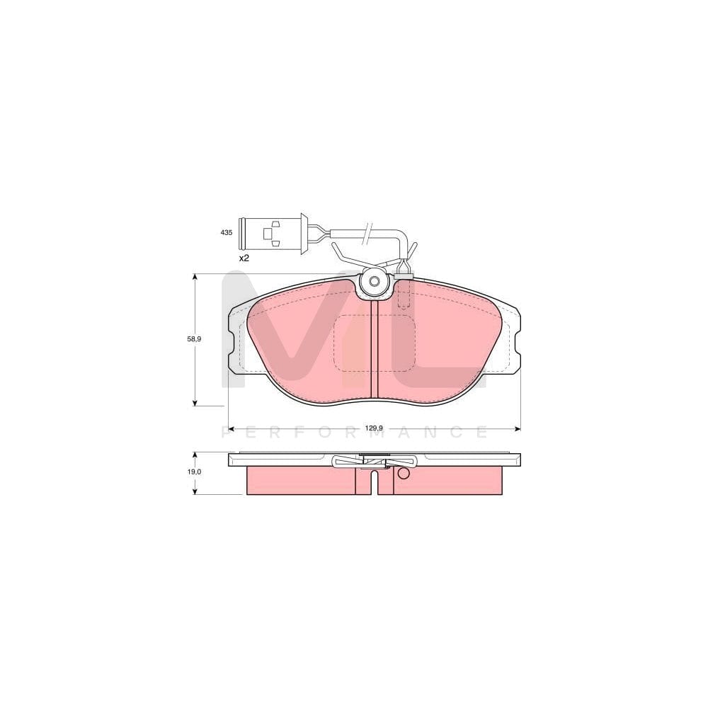 TRW Gdb483 Brake Pad Set Incl. Wear Warning Contact, With Brake Caliper Screws, With Accessories | ML Performance Car Parts