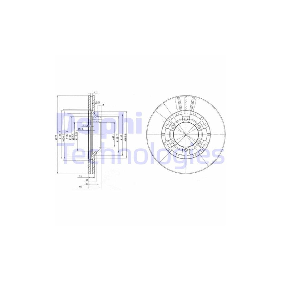 Delphi Bg2561 Brake Disc