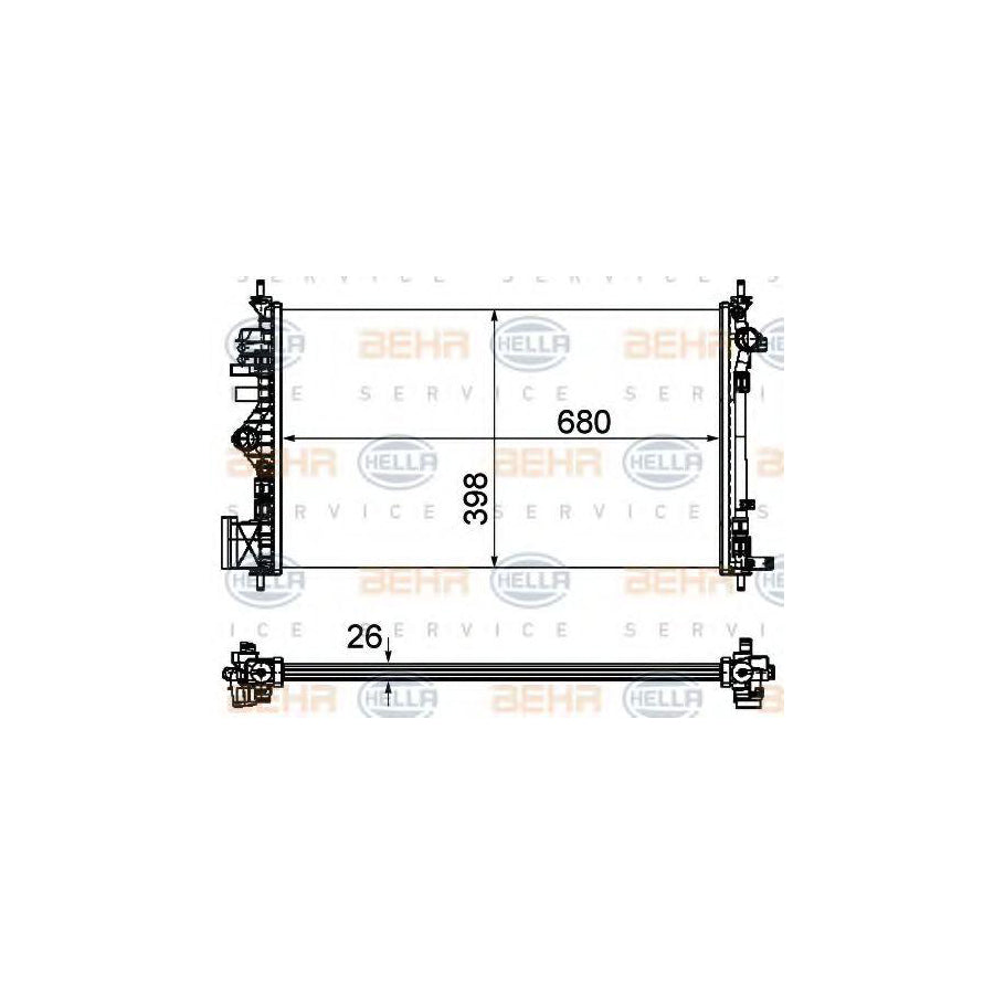 Hella 8MK 376 754-331 Engine Radiator