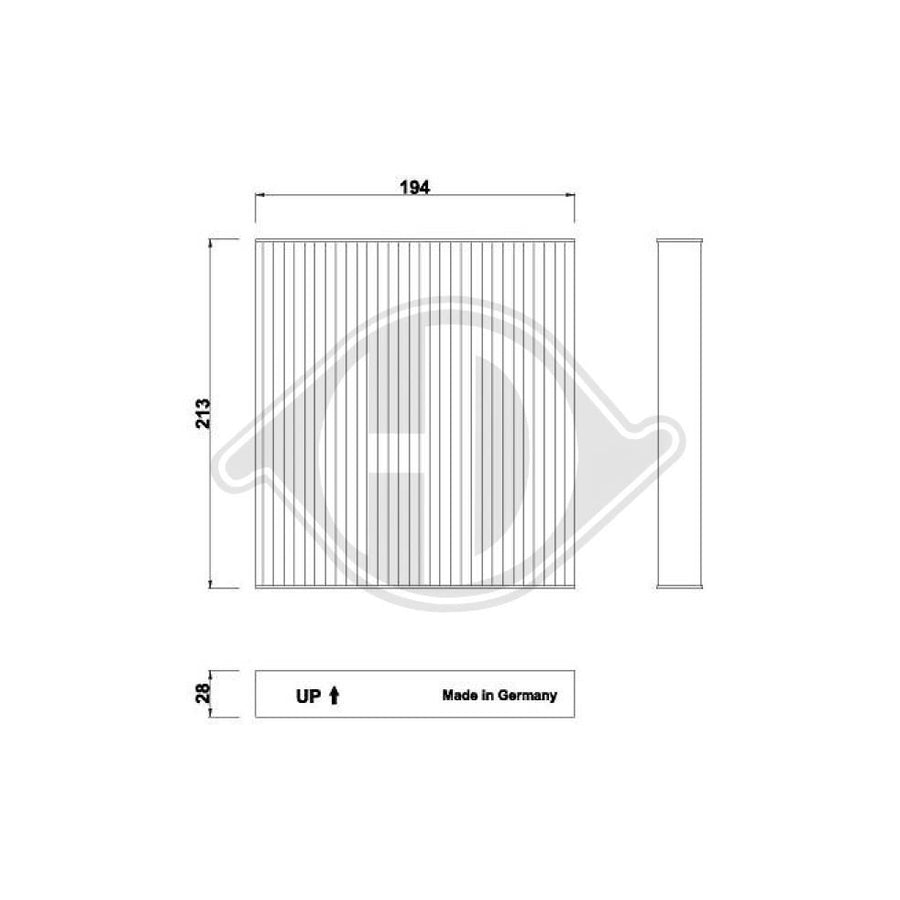 DIEDERICHS DCI0275 Pollen Filter | ML Performance UK Car Parts