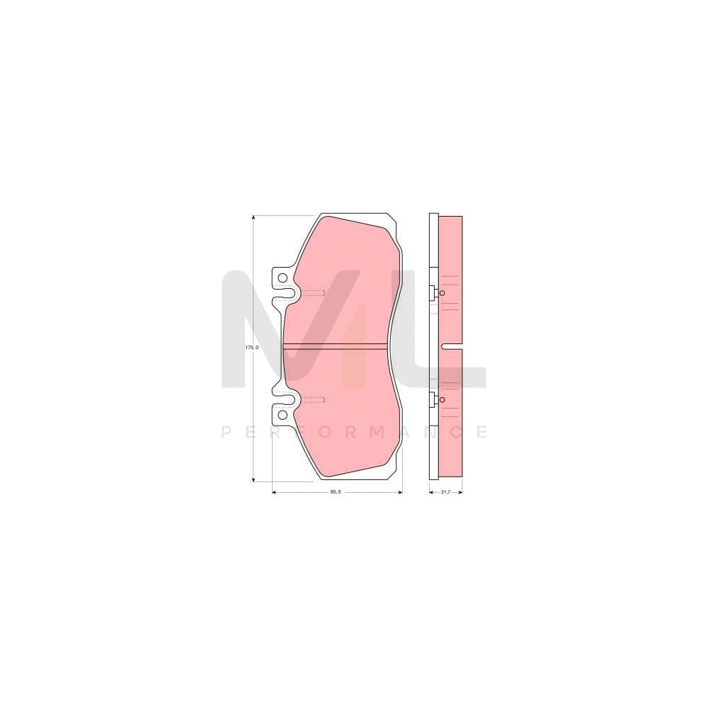 TRW Gdb481 Brake Pad Set Prepared For Wear Indicator | ML Performance Car Parts