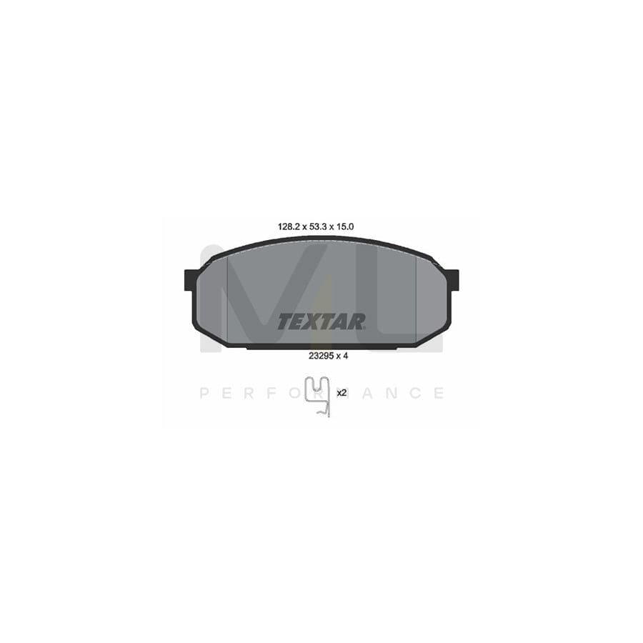 TEXTAR 2329501 Brake pad set for MAZDA 323F V Hatchback (BA) with acoustic wear warning | ML Performance Car Parts