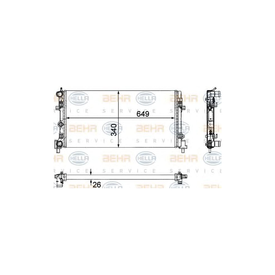 Hella 8MK 376 754-284 Engine Radiator