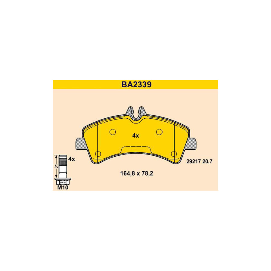 Barum BA2339 Brake Pad Set