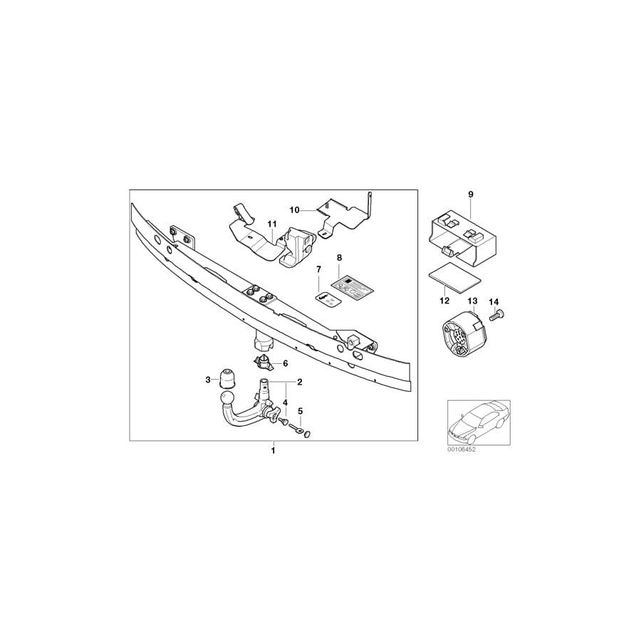 Genuine BMW 71246755053 E65 E66 Drawbar Load Ratings Plate (Inc. 740i, 730i & 745Li) | ML Performance UK Car Parts