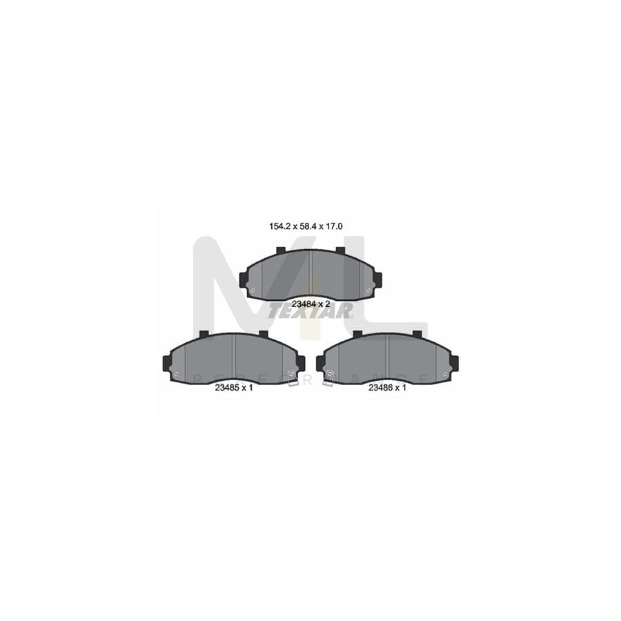 TEXTAR 2348401 Brake pad set for KIA PREGIO with acoustic wear warning | ML Performance Car Parts