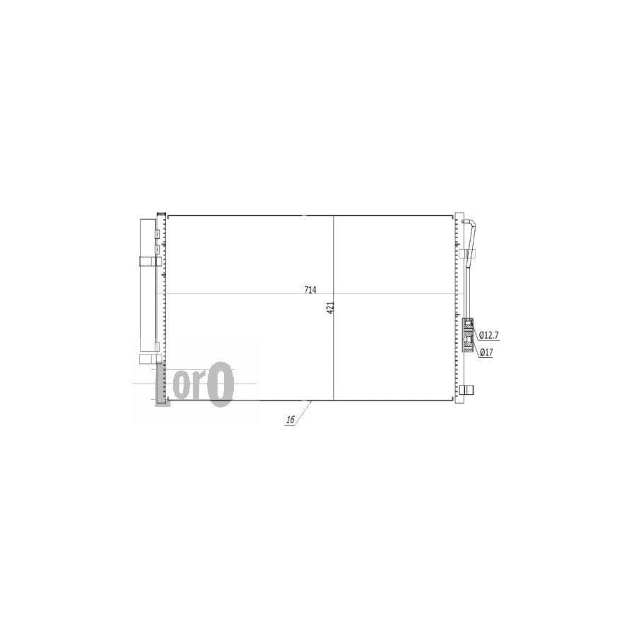 Abakus 0190160034 Air Conditioning Condenser For Hyundai Santa Fé Iii (Dm) | ML Performance UK