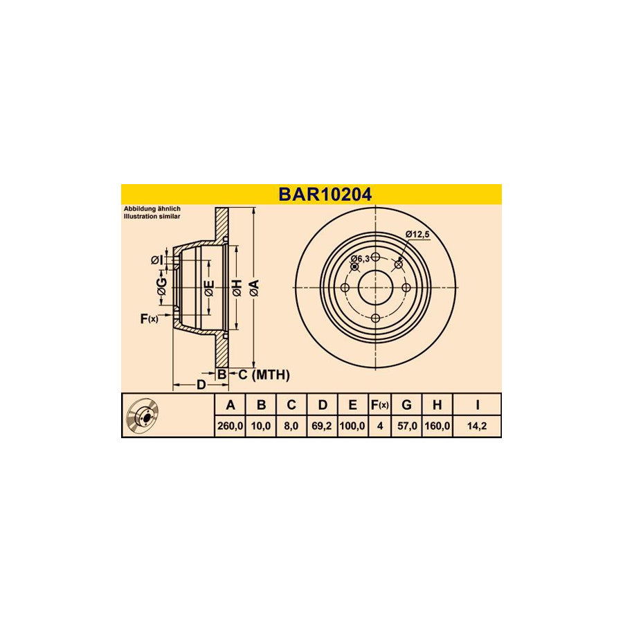 Barum BAR10204 Brake Disc