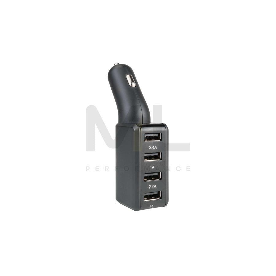 WALSER 16206 In-car charger 12, 24V, Number of inlets/outlets: 4, Black | ML Performance Car Parts