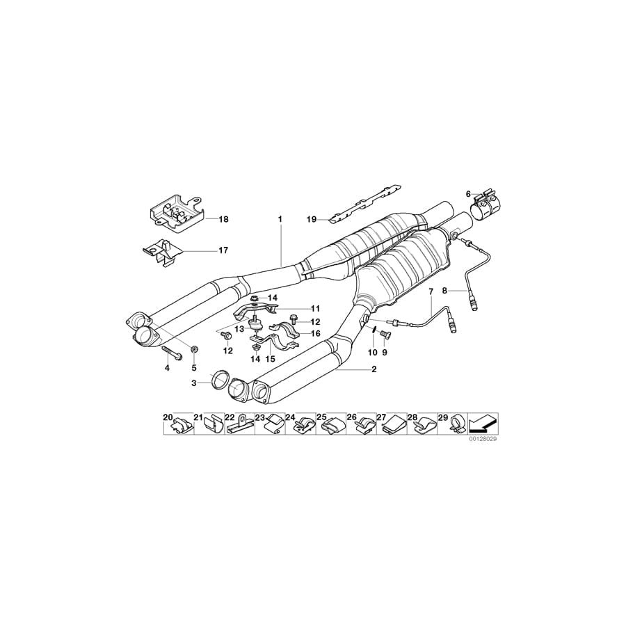 Genuine BMW 12521741623 E31 Lambda-Probe Bracket (Inc. 840Ci & 850Ci) | ML Performance UK Car Parts