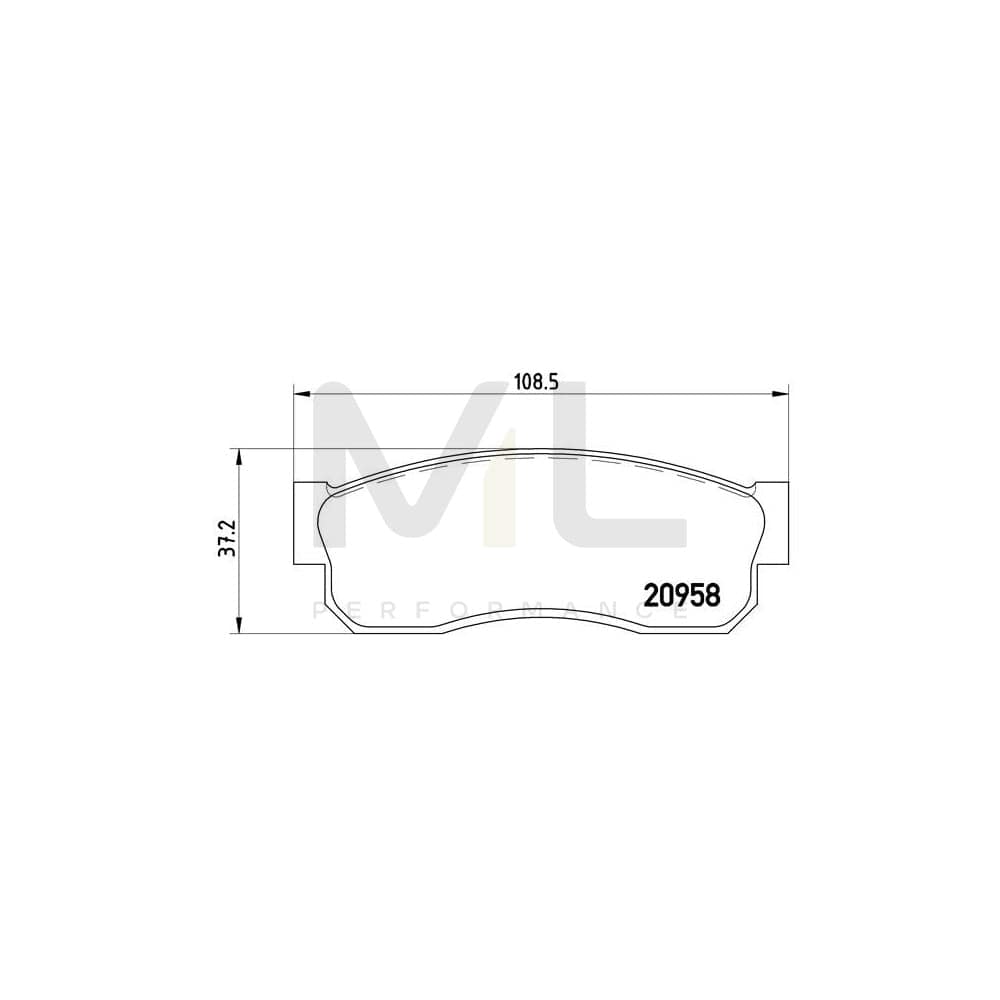 Brembo P 56 011 Brake Pad Set Excl. Wear Warning Contact | ML Performance Car Parts