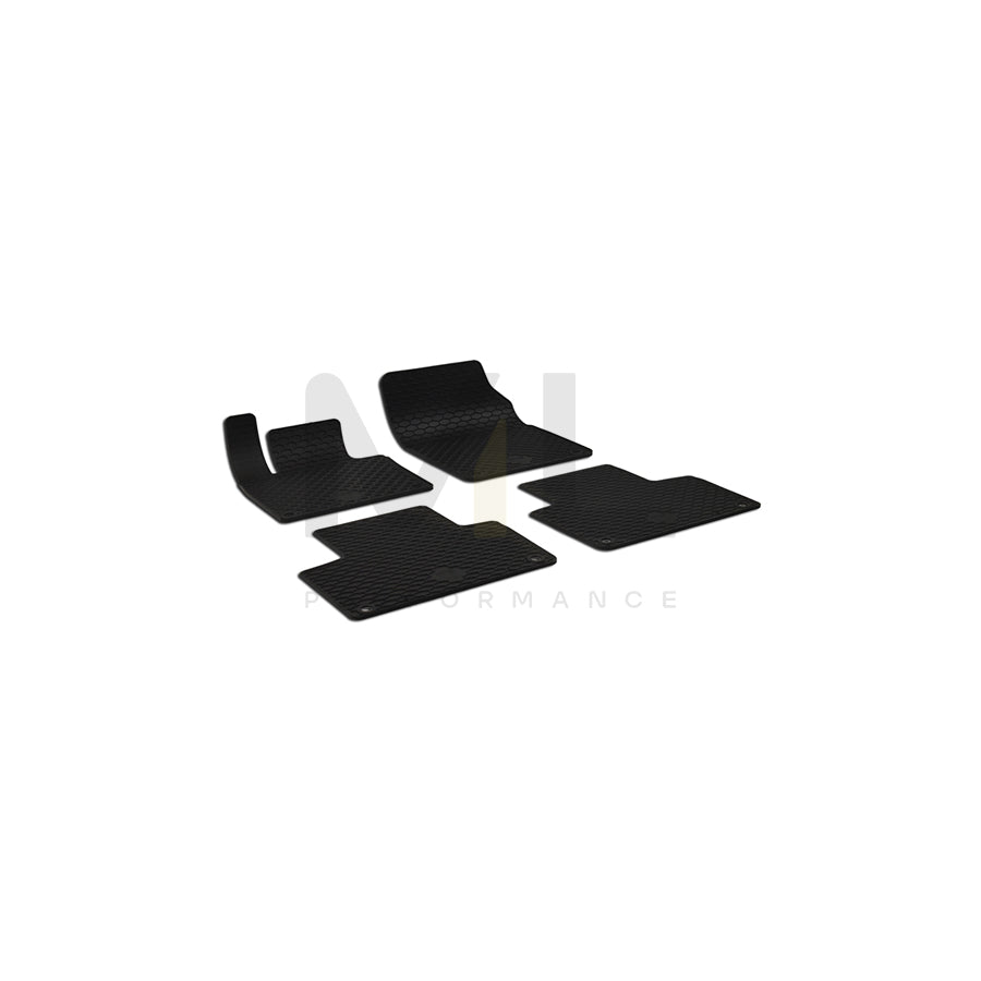 WALSER 50806 Floor mat set for VOLVO XC90 II (256) Elastomer, Front and Rear, Quantity: 4, Black | ML Performance Car Parts