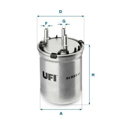 UFI 24.033.00 Fuel Filter For Audi A1